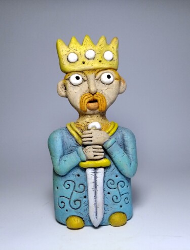 Скульптура под названием "The figurine is cer…" - Andrii Lastovskyi, Подлинное произведение искусства, Керамика
