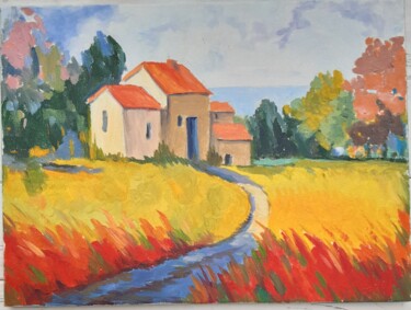 Painting titled "Provence" by Andrii Stadnyk, Original Artwork, Oil