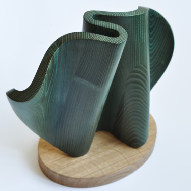 Skulptur mit dem Titel ""Wave"" von Andrij Savchuk, Original-Kunstwerk, Holz