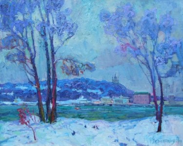 Картина под названием "winter's tale" - Andriy Chebotaru, Подлинное произведение искусства, Масло