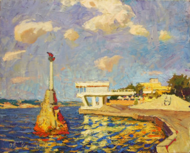 Картина под названием "Sevastopol, Crimea" - Andriy Chebotaru, Подлинное произведение искусства, Масло