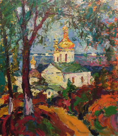 Картина под названием "Kiev Pechersk Lavra" - Andriy Chebotaru, Подлинное произведение искусства, Масло