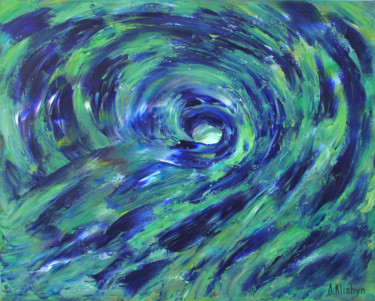 Painting titled "Whirlpool of events" by Andriy Klishyn, Original Artwork, Oil