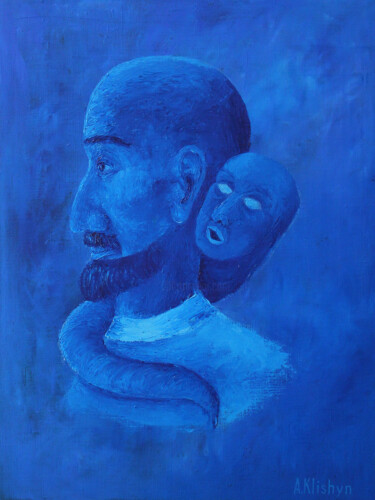 Картина под названием "Внутренний голос" - Andriy Klishyn, Подлинное произведение искусства, Масло