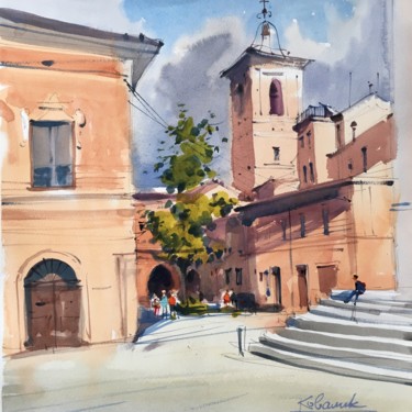 Fabriano Peinture intitulée "Fabriano" par Andrii Kovalyk, Œuvre d'art originale, Aquarelle