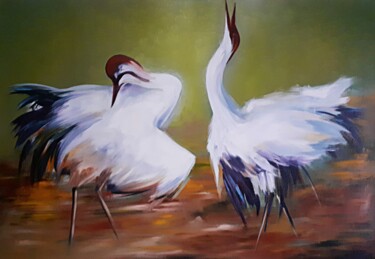 Painting titled "Love or quarrel" by Andriy Maslyanko, Original Artwork, Oil Mounted on Wood Stretcher frame