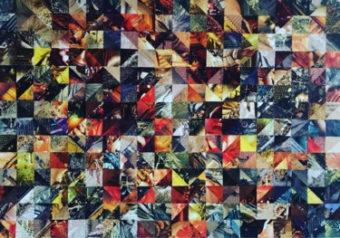 Collages titled "Огни ночного города" by Olga Andriyevskaya, Original Artwork, Collages