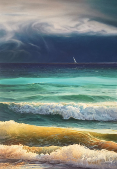 Painting titled "Before storm" by Andriy Markiv, Original Artwork, Oil