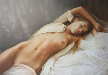 Pintura titulada "Sleeping woman" por Andriy Markiv, Obra de arte original, Oleo