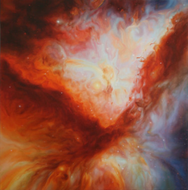 Pintura intitulada "Space Phoenix" por Andriy Markiv, Obras de arte originais, Óleo