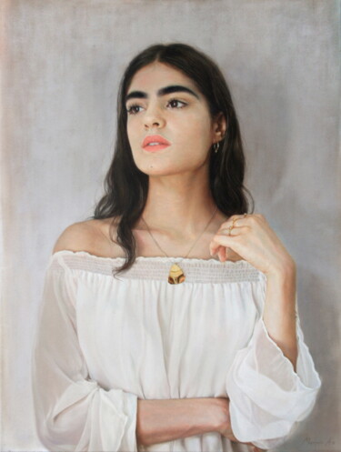 Painting titled "Natalia" by Andriy Markiv, Original Artwork, Oil
