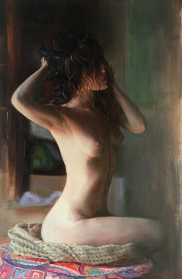 Malerei mit dem Titel "Figure" von Andriy Markiv, Original-Kunstwerk, Öl