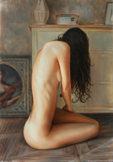 Pintura intitulada "Figure,soft" por Andriy Markiv, Obras de arte originais, Óleo