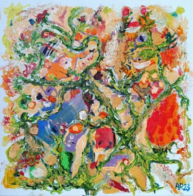 Pittura intitolato "Neurons of Nature" da Andrus Reedla, Opera d'arte originale, Acrilico