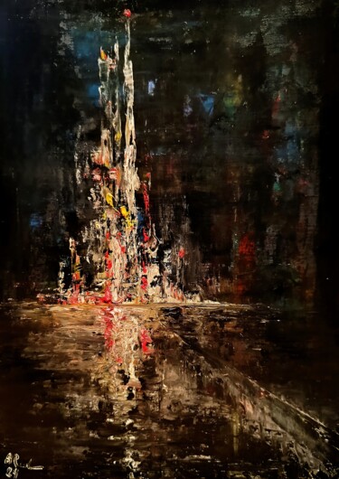 Peinture intitulée "The Dark Path" par Andrus Reedla, Œuvre d'art originale, Huile