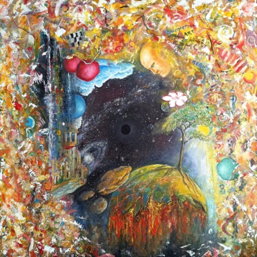 Malerei mit dem Titel "Entropy" von Andrus Reedla, Original-Kunstwerk, Öl