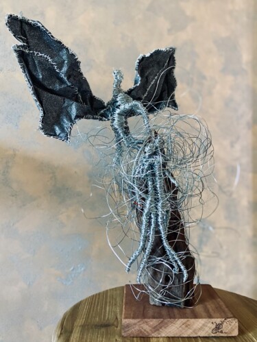 Rzeźba zatytułowany „Pegasus” autorstwa Andruscara Ra, Oryginalna praca, Drut