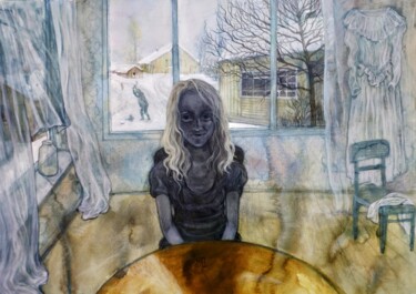 Рисунок под названием "Morning Light" - Natalia Andrushaewa, Подлинное произведение искусства, Карандаш