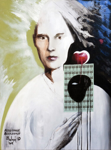 Painting titled "Fragrance Androgyne" by Andrzej Lassolle, Original Artwork, Oil