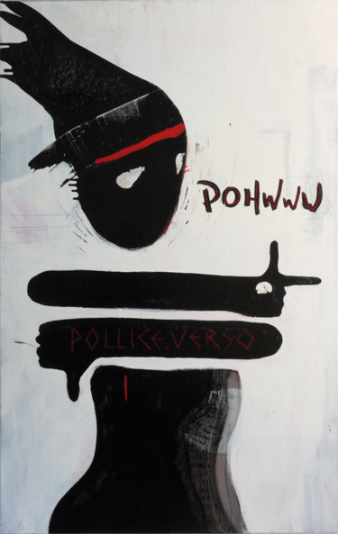 Malerei mit dem Titel "POHWWW" von Andrzej Lassolle, Original-Kunstwerk, Acryl Auf Keilrahmen aus Holz montiert