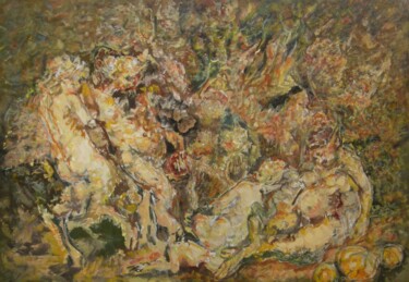 Schilderij getiteld "Rubens - fantasmago…" door Andrzej Lawrenc (Eryk Maler), Origineel Kunstwerk, Olie