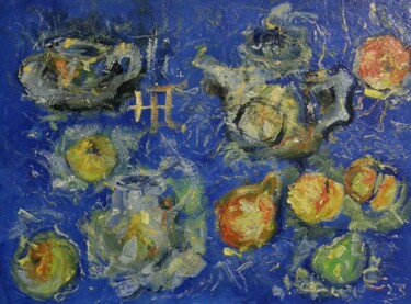 Pintura intitulada "PORCELANA, Ultramar…" por Andrzej Lawrenc (Eryk Maler), Obras de arte originais, Óleo
