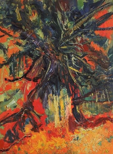 Malerei mit dem Titel "Willow Meister Eric…" von Andrzej Lawrenc (Eryk Maler), Original-Kunstwerk, Öl
