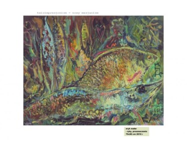 Malarstwo zatytułowany „ryby” autorstwa Andrzej Lawrenc (Eryk Maler), Oryginalna praca, Olej