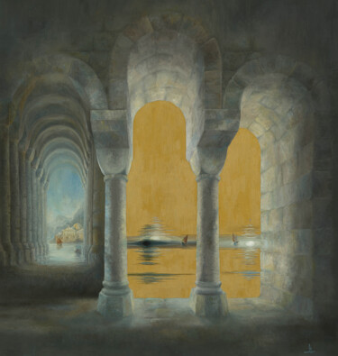 Malerei mit dem Titel "Triforium 2" von Andrzej Maląg, Original-Kunstwerk, Öl