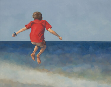 Картина под названием "Wave" - Andrzej Tuźnik, Подлинное произведение искусства, Масло
