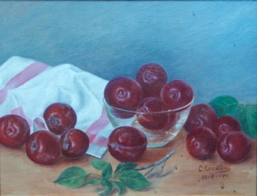 Painting titled "04-trapo-con-ciruel…" by Andrés Sánchez, Original Artwork, Oil