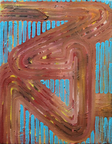 Картина под названием "Live Channels" - Andy Cline, Подлинное произведение искусства, Масло Установлен на Деревянная рама дл…