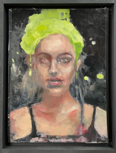 Painting titled "Green" by Andy Fung, Original Artwork, Oil