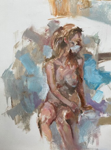 Pintura intitulada "Nude life drawing #…" por Andy Fung, Obras de arte originais, Acrílico