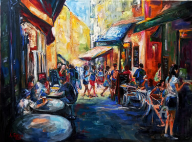 Картина под названием "Vieux Nice , old to…" - Andy Gakova, Подлинное произведение искусства, Масло