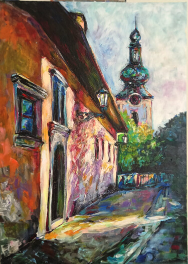 Painting titled "The old house in Ba…" by Andy Gakova, Original Artwork, Acrylic