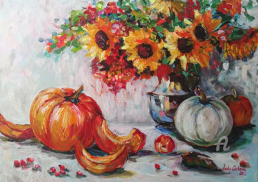 Peinture intitulée "Autumn still life" par Andy Gakova, Œuvre d'art originale, Acrylique