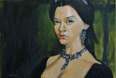 Painting titled "In the role of Anne…" by Andy Hudson, Original Artwork, Oil