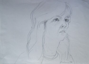 Drawing titled "Guest at LB -2" by Andy Hudson, Original Artwork, Pencil