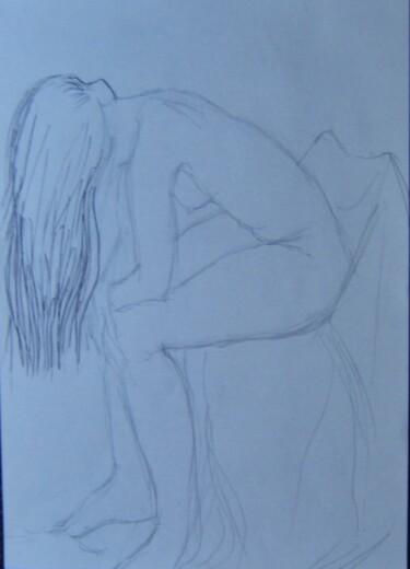 Drawing titled "Aïssa - les cheveux…" by Andy Hudson, Original Artwork, Pencil
