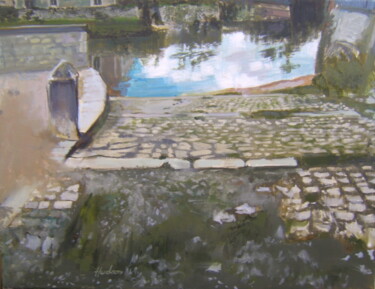 Картина под названием "the ramp -3" - Andy Hudson, Подлинное произведение искусства, Масло