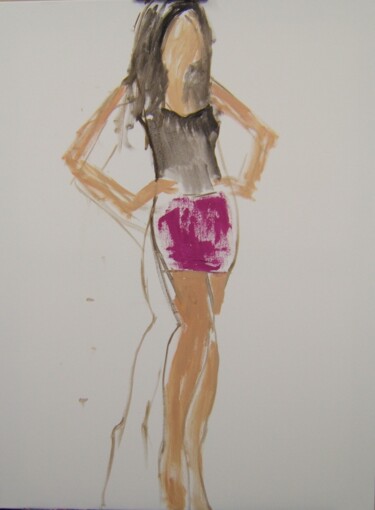 Painting titled "magenta mini - inte…" by Andy Hudson, Original Artwork, Oil