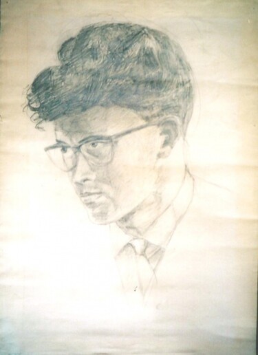 Drawing titled "Autoportrait âgé 17…" by Andy Hudson, Original Artwork, Pencil