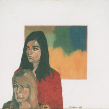 Painting titled "Kate and Viv" by Andy Hudson, Original Artwork, Oil