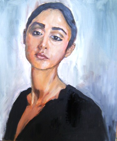 Painting titled "Actrice" by Andy Hudson, Original Artwork, Oil