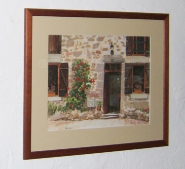 Painting titled "La maison d'Andrea…" by Andy Hudson, Original Artwork, Gouache