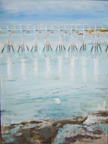 Peinture intitulée "Angoulins-sur-mer" par Andy Hudson, Œuvre d'art originale, Huile