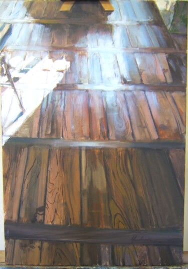 Malerei mit dem Titel "le parquet" von Andy Hudson, Original-Kunstwerk, Öl