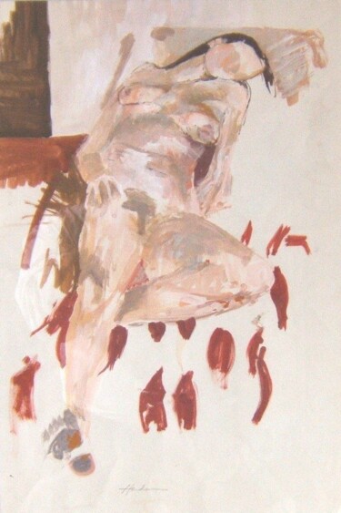 Pintura titulada "painted form -3" por Andy Hudson, Obra de arte original, Otro Montado en Cartulina
