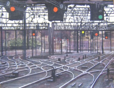 Painting titled "Crewe" by Andy Hudson, Original Artwork, Gouache